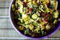 Stir-Fried Brussels Sprouts with Chinese Sausage (Lap Cheong)