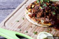 Vegan Double-Stack Bean & Mexican Crumble Tostadas + Giveaway