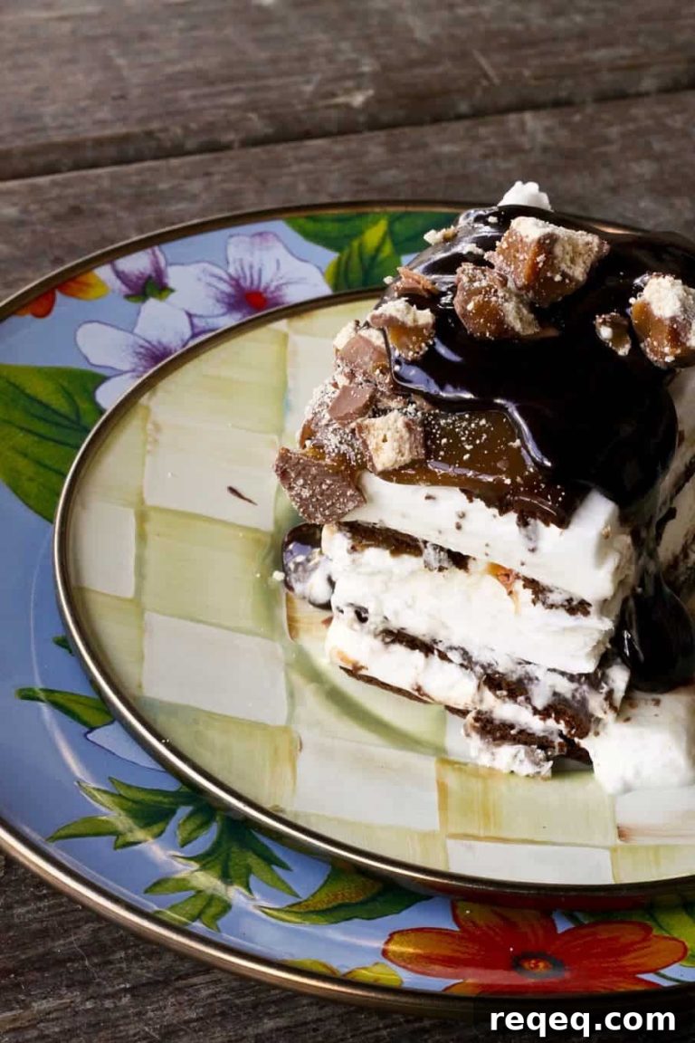 Twix Ice Cream Sandwich Cake Recipe: No-Bake Chocolate Caramel Dessert 16 featured 11724