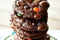Flourless M&M Brownie Cookies — Chewy Chocolate Treats