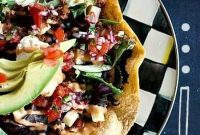 Cool Ranch Taco Salad in Baked Tortilla Bowls