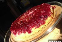 Cranberry Upside-Down Cake Recipe with Tangy Glaze