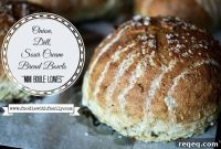 Mini Onion and Dill Sour Cream Bread Bowls (Mini Boule Loaves)
