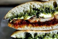 Grilled Chicken Melt with Pesto & Sun‑Dried Tomato Spread