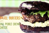 Dill Pickle Cream Cheese Bagel Burgers | Flavor-Packed Sandwiches