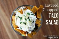 Layered Taco Chopped Salad with Zesty Creamy Dressing