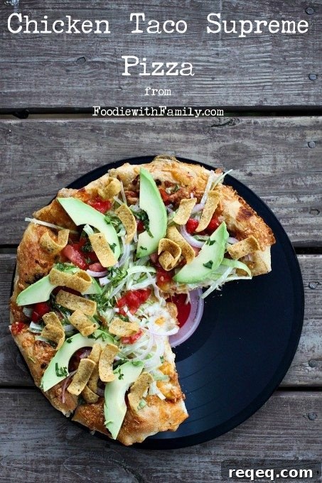 Chicken Taco Supreme Pizza Recipe — Crispy, Cheesy & Loaded 7 featured 14726