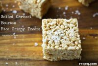 Salted Caramel Bourbon Rice Krispie Treats