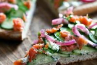 Smoked Salmon and Cucumber Flatbread Pizza Recipe