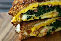 Spinach Omelet Grilled Cheese Sandwich Recipe