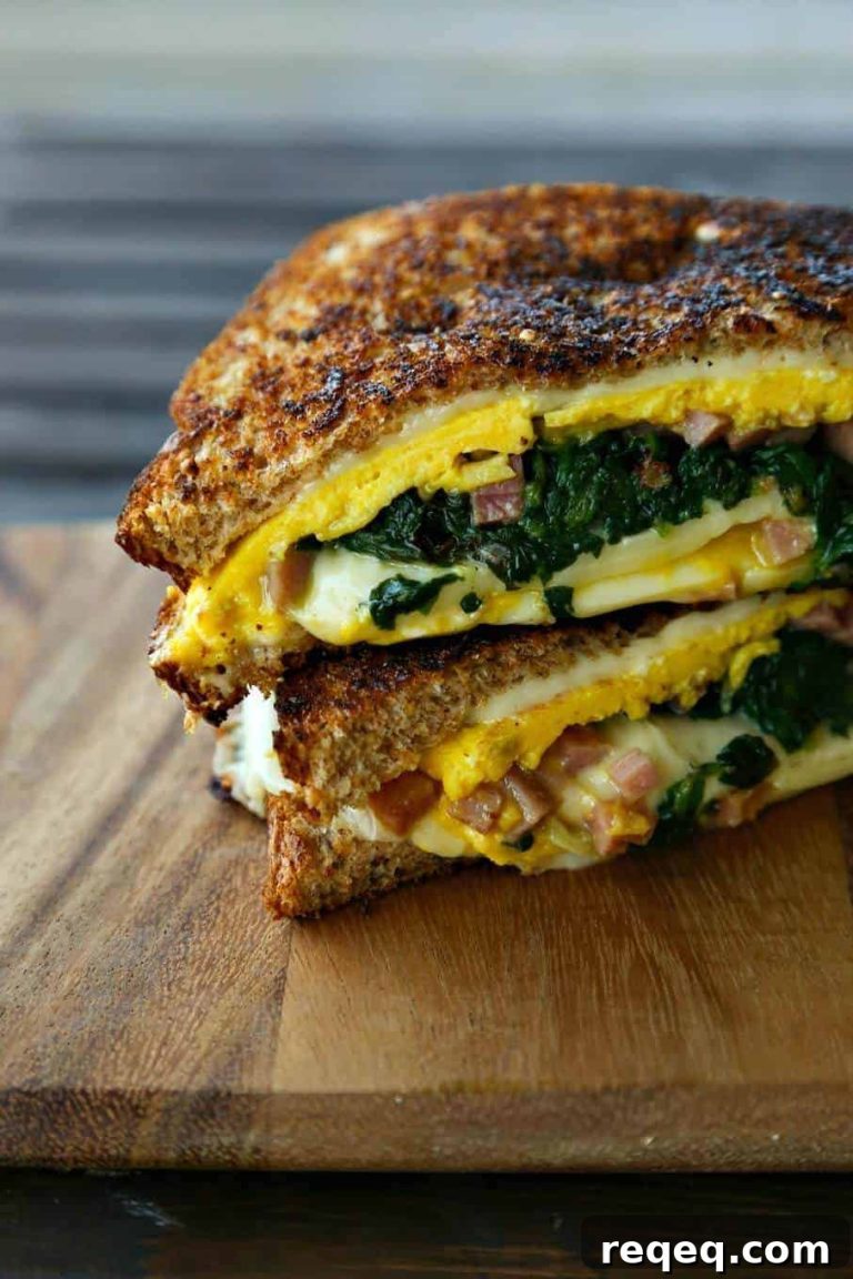 Spinach Omelet Grilled Cheese Sandwich Recipe 9 featured 16528