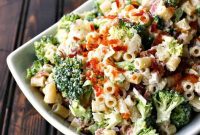 Creamy Bacon and Broccoli Pasta Salad with Tangy Dressing