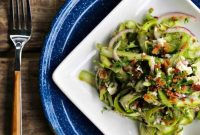 Shaved Asparagus Salad with Bacon, Blue Cheese & Buttermilk Vinaigrette