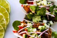 Crispy Jicama Tacos with Fresh Lime & Avocado crema