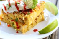 Western-Style Baked Omelet with Ham, Peppers & Cheese