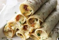 Crispy Baked Breakfast Taquitos with Eggs & Cheese