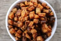 Crispy Sweet Potato Croutons for Salads and Soups