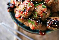 Asian-Style Turkey Meatballs with Ginger Soy Glaze