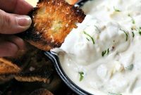 Roasted Garlic and Artichoke Goat Cheese Fondue Bowl