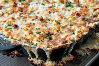 Creamy Baked Corn Dip with Cheesy Jalapeño Topping