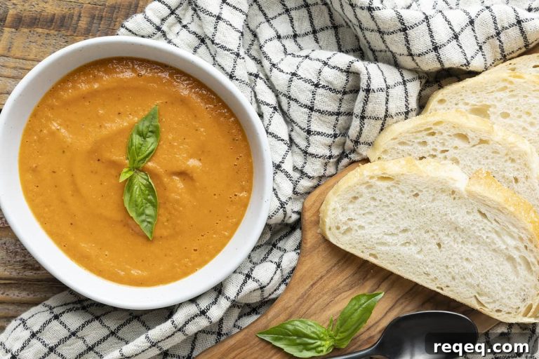Silky Tomato Basil Soup Recipe with Fresh Herbs 17 featured 33618