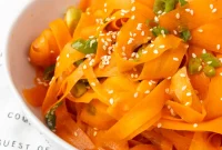 Crisp Asian Carrot Salad with Sesame Ginger Dressing