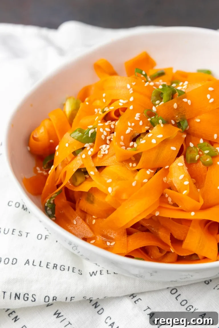 Crisp Asian Carrot Salad with Sesame Ginger Dressing 14 featured 39394