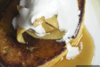 Vanilla Bean Cardamom Pound Cake with Apples in Caramel Sauce