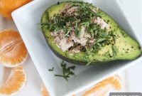 Tuna-Stuffed Avocado Salad with Lemon-Dill Dressing