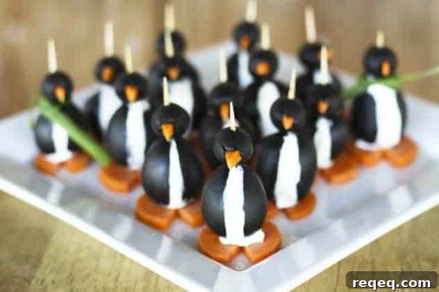 How to Make Adorable Black Olive Penguins for Parties 10 featured 7998