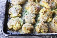 Cheddar & Chive Crash Hot Potatoes Recipe for Crispy Smashed Spuds