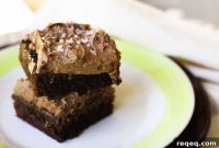 Brownie Cake with Nutella and Peanut Butter Frosting
