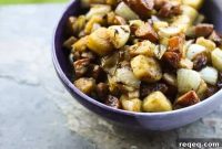 Kielbasa, Apple & Onion Stir-Fry with Mini Puff Pancakes
