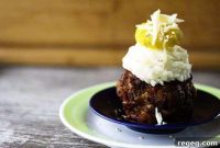 Bacon Cheeseburger Mini Meatloaves with Cheesy Mashed Potatoes