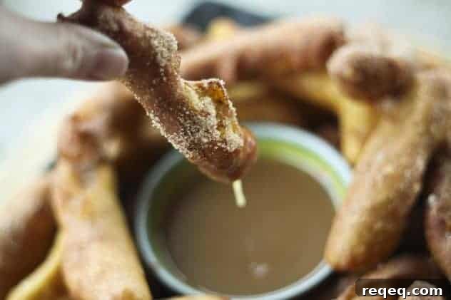Dipping Banana Churros in Butter Rum Caramel img 10024 11