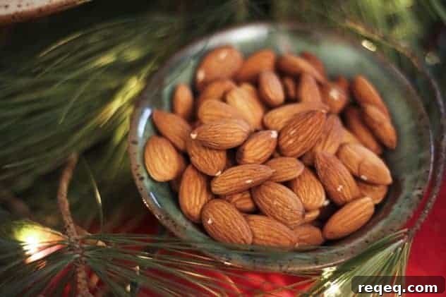 Rosemary Garlic Almonds at the party table img 10024 7