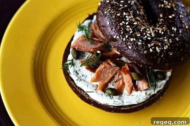 Lemon Dill Cream Cheese Recipe + Ultimate Breakfast Sandwich Guide 2 Lemon Dill Spreadable Cream Cheese with the works from Foodie with Family.