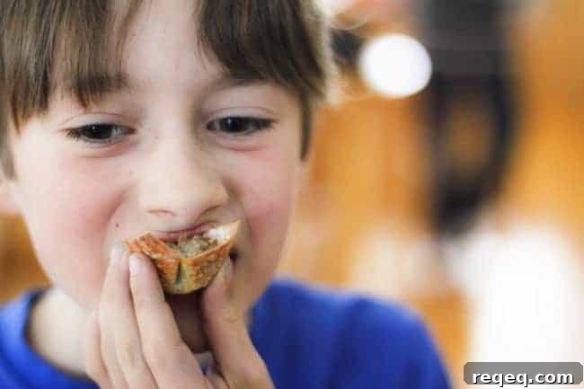 Leif eating Cheeseburger Bites