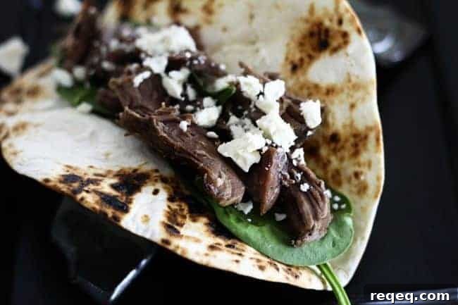 Garlic Slow-Cooker Lamb Tacos with Greek Flavors — Make-Ahead Idea 3 Slow-Cooker Garlic Lamb in Greek Tacos from Foodie with Family