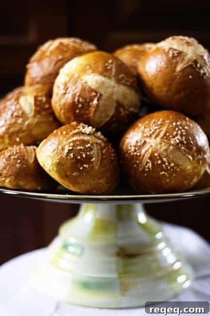 Soft Pretzel Sandwich Rolls Recipe for Chewy, Golden Buns 3 Soft Pretzel Rolls from Foodie with Family