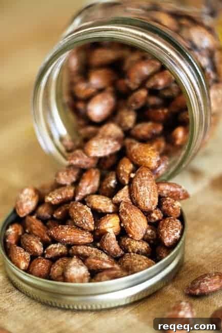 Maple Cinnamon Candied Almonds from Foodie with Family