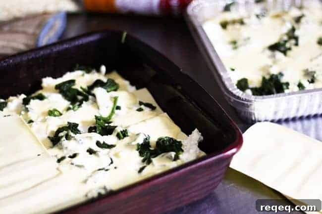 Roasted Garlic Spinach Alfredo Lasagna Recipe — Make-Ahead Meal 3 Roasted Garlic Spinach Alfredo Lasagna from Foodie with Family