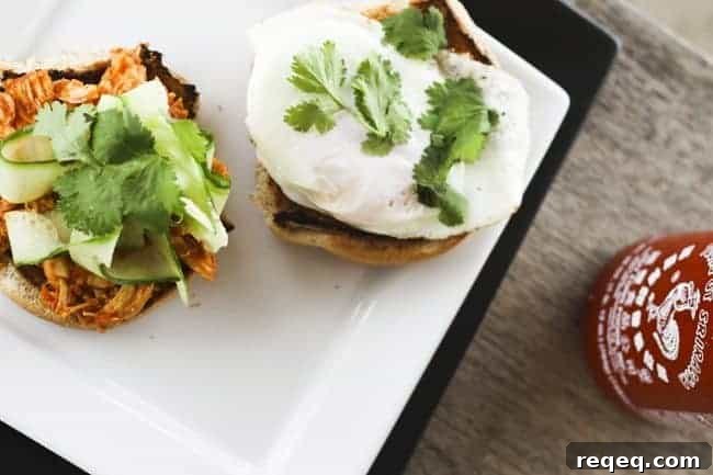 Make-Ahead Honey Sriracha Slow-Cooker BBQ Chicken 5 Gentle sweetness from honey brings out the best of the tasty heat from Sriracha in this great Slow-Cooker Honey Sriracha Barbecue Chicken. Pile the chicken high on sandwiches topped with a cucumber, cilantro salad, and a fried egg ~or~ on a tossed salad, in tacos or on a chicken fajita or barbecue pizza. Leftovers store beautifully in individual portions in the freezer.