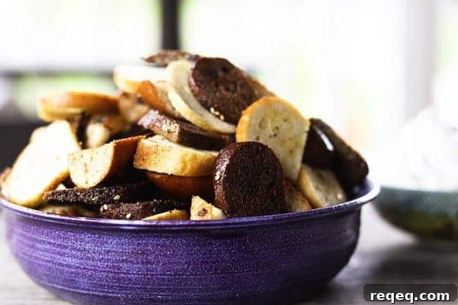 Garlic Bagel Chips Recipe — Make-Ahead Snack for Busy Weeks 2 Garlic Bagel Chips | www.foodiewithfamily.com