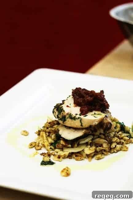 King Arthur Flour: Baking Tips, Recipes & Expert Guides 12 Herbed Chicken on Spaetzle with Tomato Chutney by Chef Jarod Rockwell of Simon Pearce Restaurant | www.foodiewithfamily.com