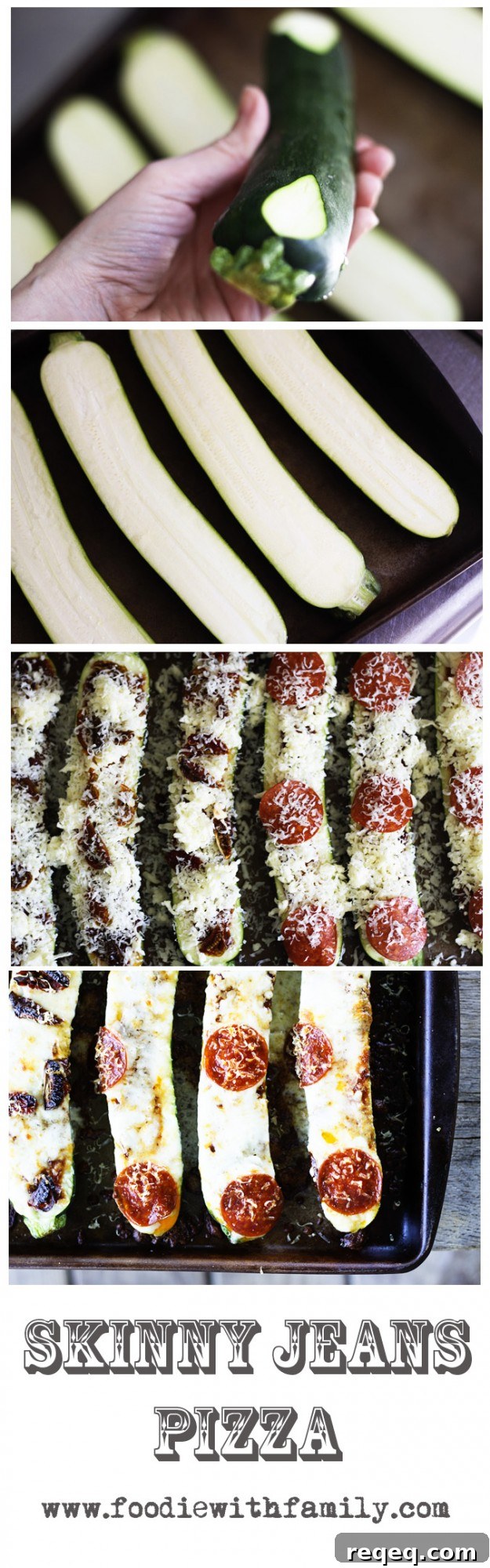 Skinny Jeans Pizza (Zucchini Pizza) — Low-Carb Zucchini Pizza Recipe 3 Skinny Jeans Pizza {Zucchini Pizza} | www.foodiewithfamily.com