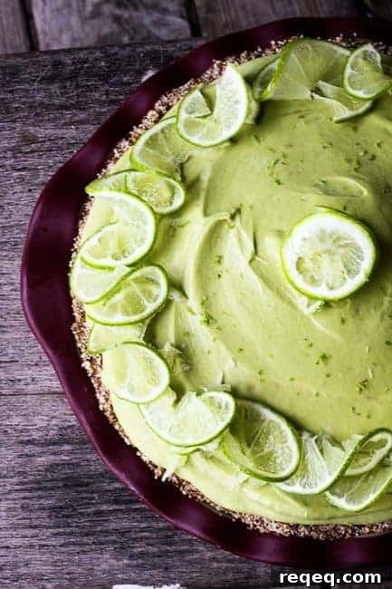 Joy's Secret Ingredient Lemon Lime Avocado No Sugar Icebox Pie | www.foodiewithfamily.com