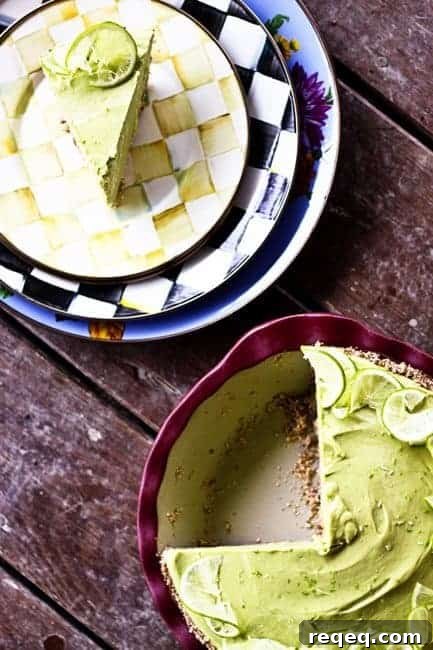 Joy's Secret Ingredient Lemon Lime Avocado No Sugar Icebox Pie | www.foodiewithfamily.com