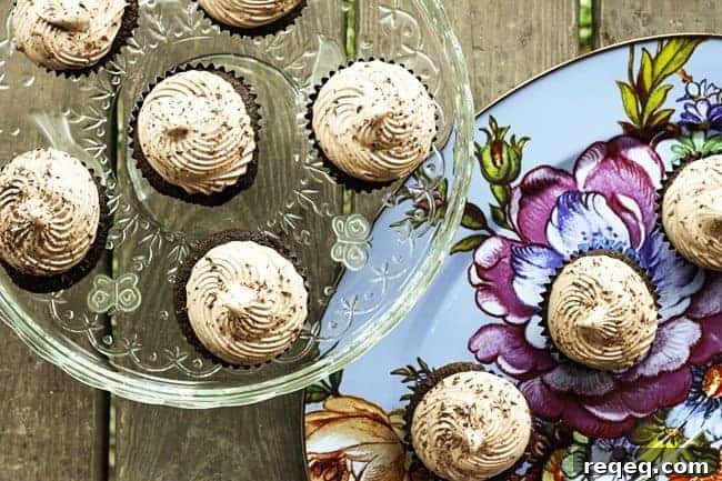 Mocha Cupcakes with Silky Chocolate Italian Meringue Buttercream 3 Mocha Cupcakes with Chocolate Italian Meringue Buttercream | www.foodiewithfamily.com
