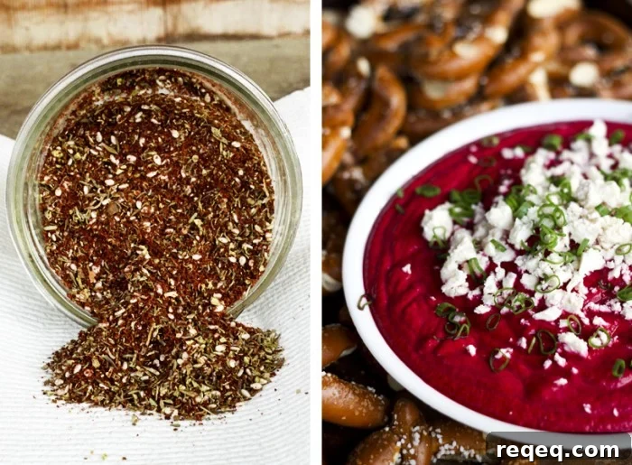 Roasted Beet Dip with Homemade Za'atar — Make-Ahead Recipe Mondays 2 Roasted Beet Dip and Za'atar